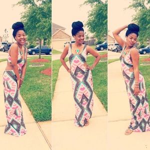 Bebe Backless Maxi Dress
